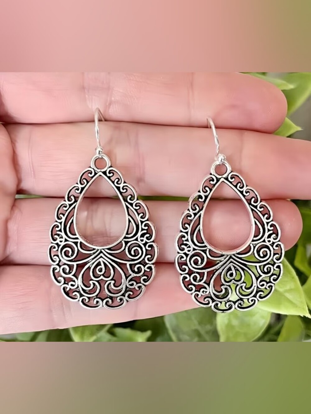 $8 Each Or Bundle 5/$20 Silver Filigree Teardrop Earrings